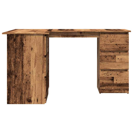 Wooden Desk Corner for Home And Office With 2 Doors And 4 Drawers - Vantage Home