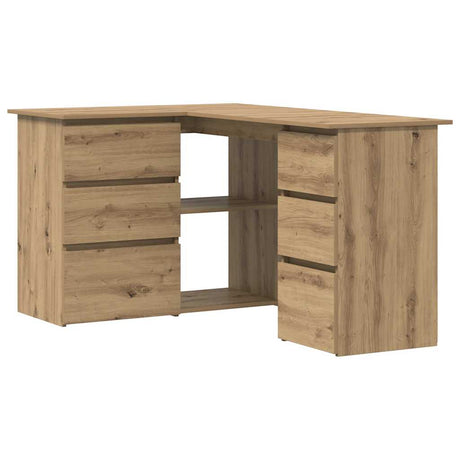Wooden Desk Corner for Home And Office With 2 Doors And 4 Drawers - Vantage Home
