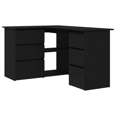 Wooden Desk Corner for Home And Office With 2 Doors And 4 Drawers - Vantage Home