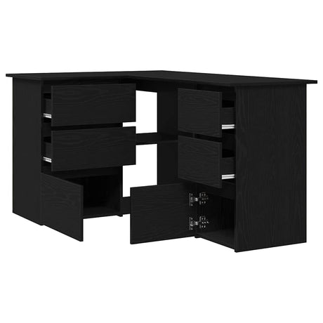Wooden Desk Corner for Home And Office With 2 Doors And 4 Drawers - Vantage Home