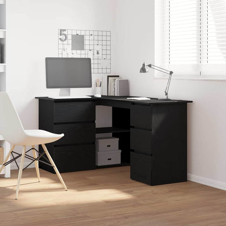 Wooden Desk Corner for Home And Office With 2 Doors And 4 Drawers - Vantage Home