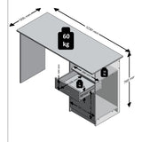Wooden Desk for Home And Office With 1 Door 1 Drawer - Rama