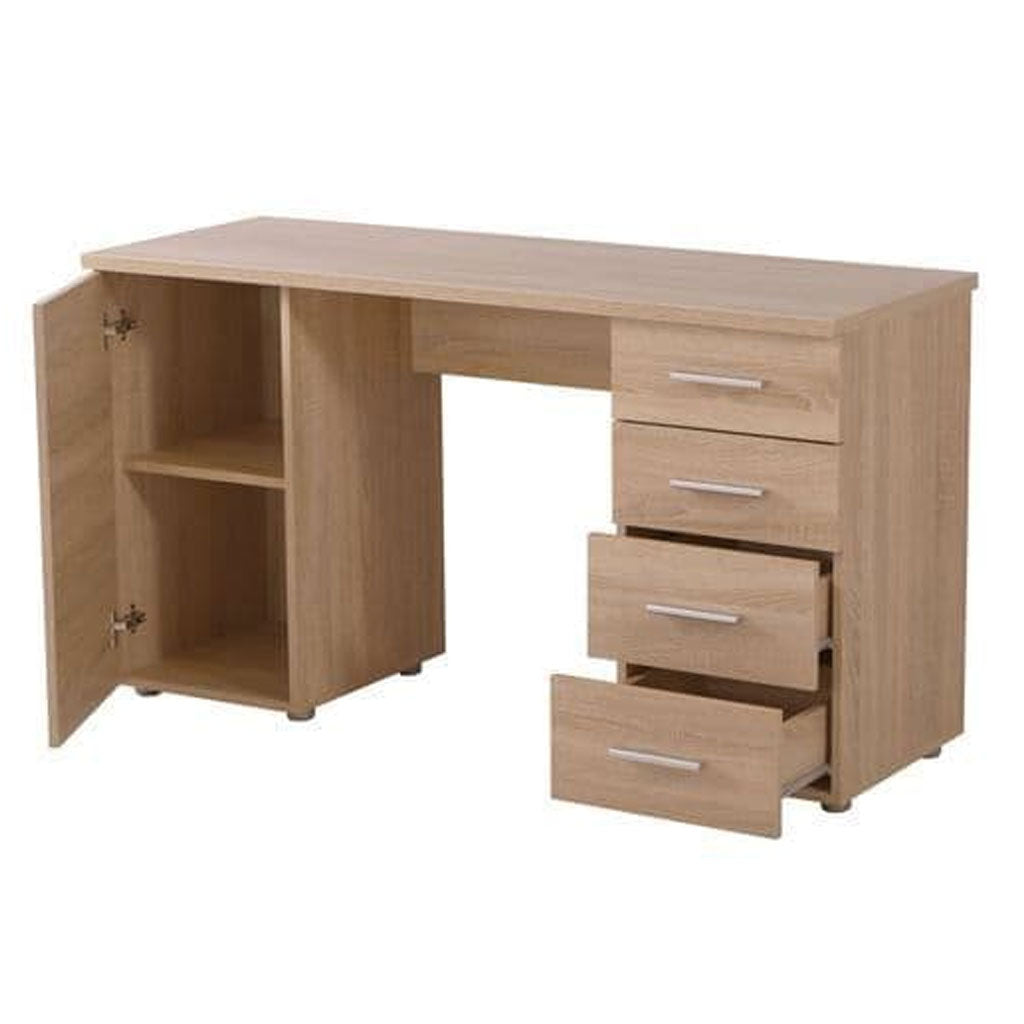 Wooden Desk for Home And Office With 1 Door 4 Drawers - Liberty