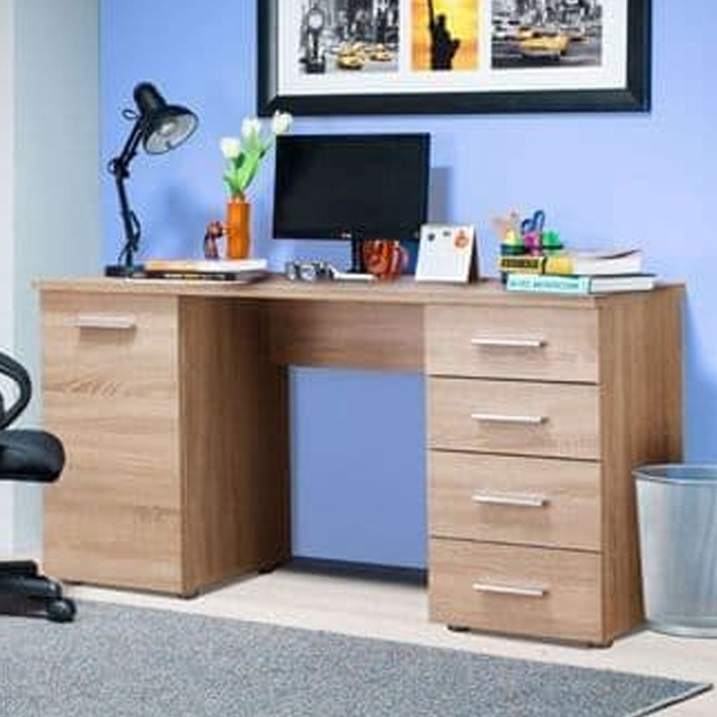 Wooden Desk for Home And Office With 1 Door 4 Drawers - Liberty