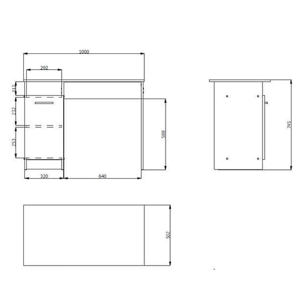 Wooden Desk for Home And Office With 1 Door - Reston