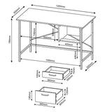 Wooden Desk for Home And Office With 2 Drawers - Loft