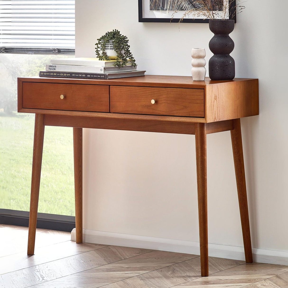 Wooden Desk for Home And Office With 2 Drawers - Lowry