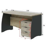 Wooden Desk for Home And Office With 3 Drawers - Orem