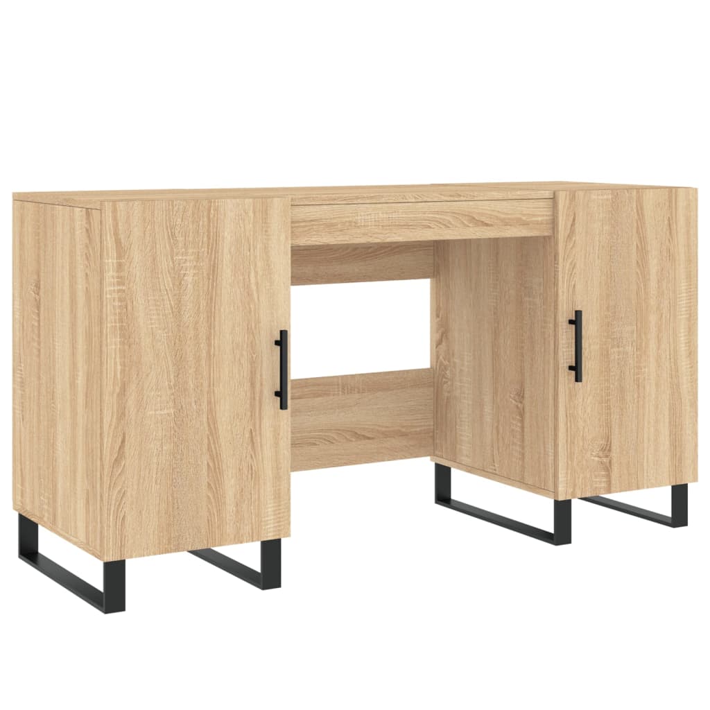 Wooden Desk for Home And Office With Black Handles - Vantage Home