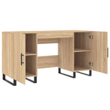 Wooden Desk for Home And Office With Black Handles - Vantage Home
