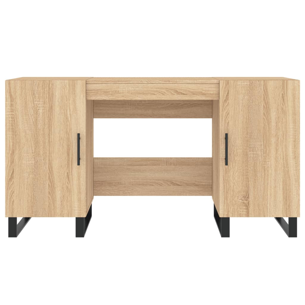 Wooden Desk for Home And Office With Black Handles - Vantage Home