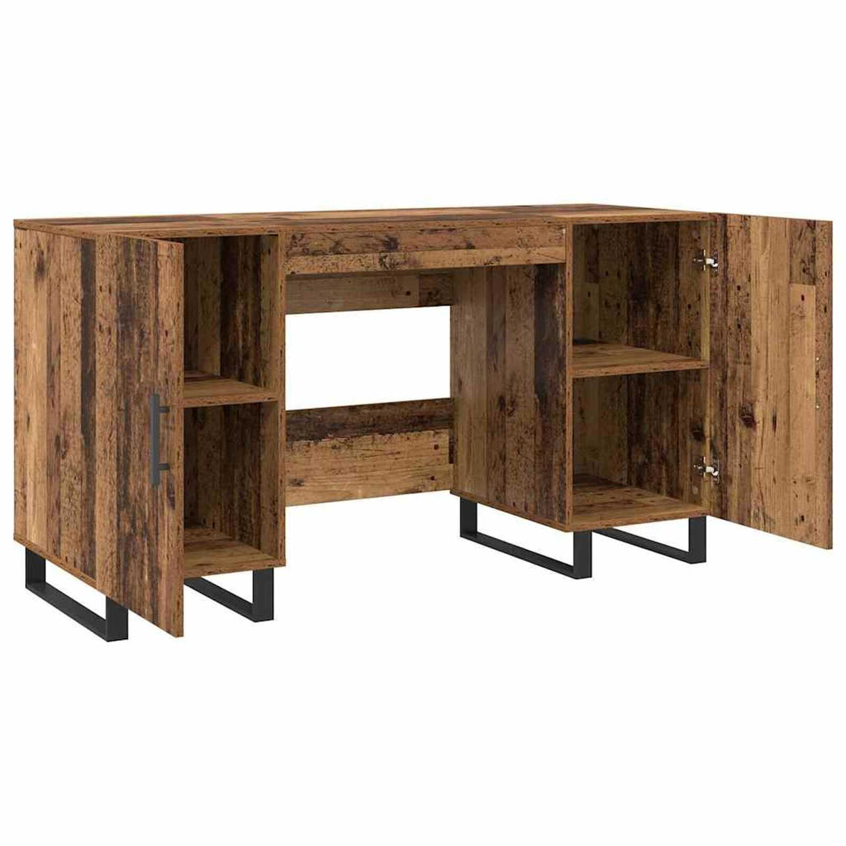 Wooden Desk for Home And Office With Black Handles - Vantage Home