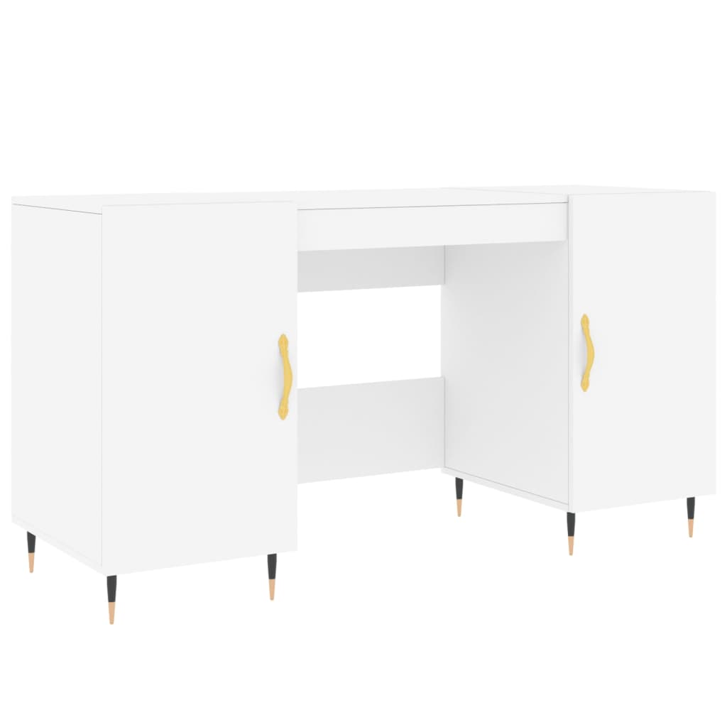 Wooden Desk for Home And Office With Gold Handles - Vantage Home