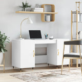 Wooden Desk for Home And Office With Gold Handles - Vantage Home