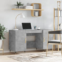 Wooden Desk for Home And Office With Gold Handles - Vantage Home