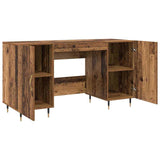 Wooden Desk for Home And Office With Gold Handles - Vantage Home