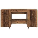 Wooden Desk for Home And Office With Gold Handles - Vantage Home