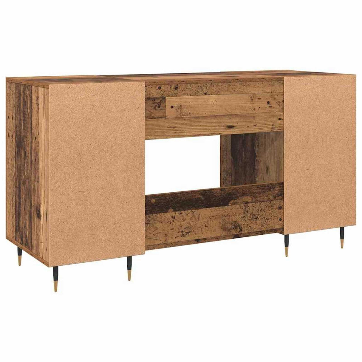 Wooden Desk for Home And Office With Gold Handles - Vantage Home