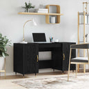Wooden Desk for Home And Office With Gold Handles - Vantage Home