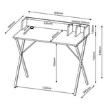 Wooden Desk for Home And Office With Grey Legs - Loft