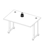 Wooden Desk for Home And Office 120cm Wide in Oak - Prima