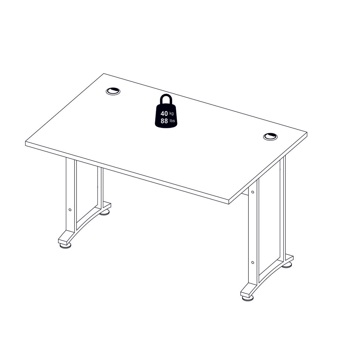 Wooden Desk for Home And Office 120cm Wide in Oak - Prima