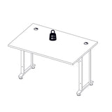 Wooden Desk for Home And Office 120cm Wide in Oak - Prima
