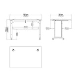 Wooden Desk for Home And Office 120cm Wide in White - Prima