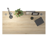 Wooden Desk for Home And Office 150cm Wide in Oak With Height Adjustable Legs - Prima