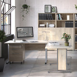 Wooden Desk for Home And Office 150cm Wide in Oak With Height Adjustable Legs - Prima