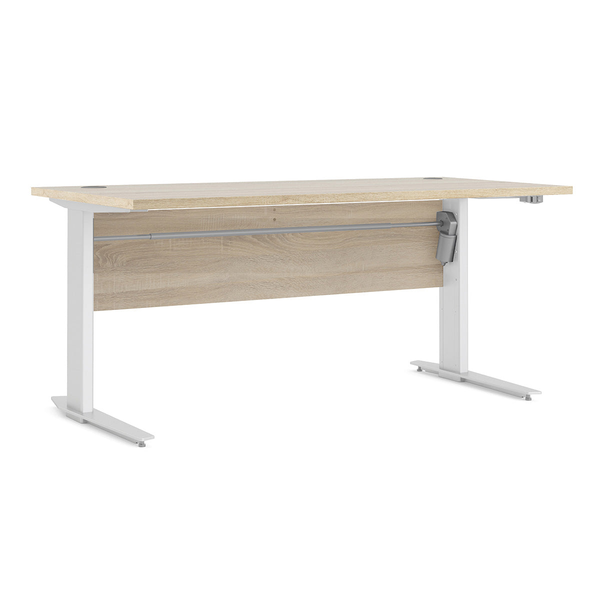 Wooden Desk for Home And Office 150cm Wide in Oak With Height Adjustable Legs - Prima