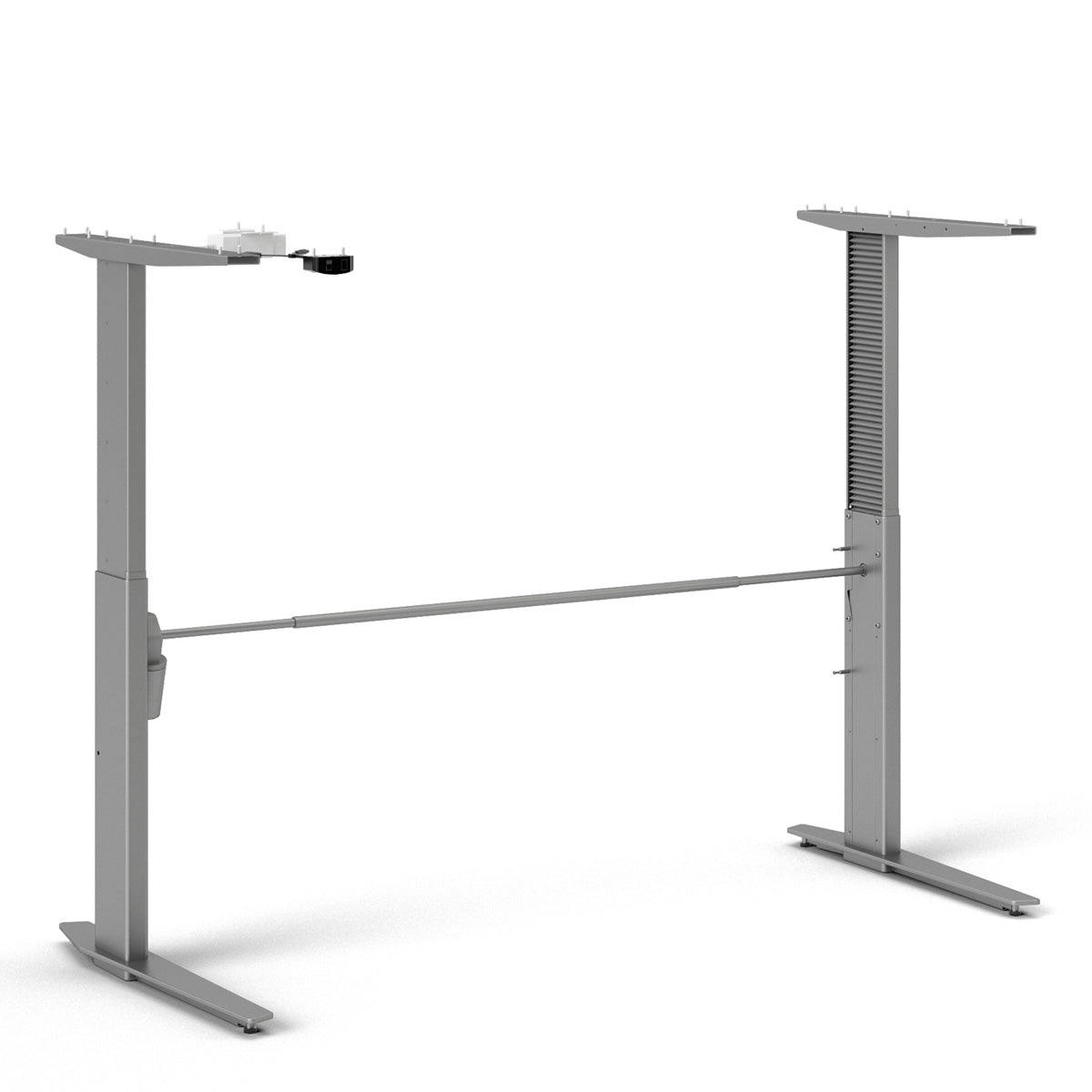 Wooden Desk for Home And Office 150cm Wide in White With Height Adjustable Legs - Prima
