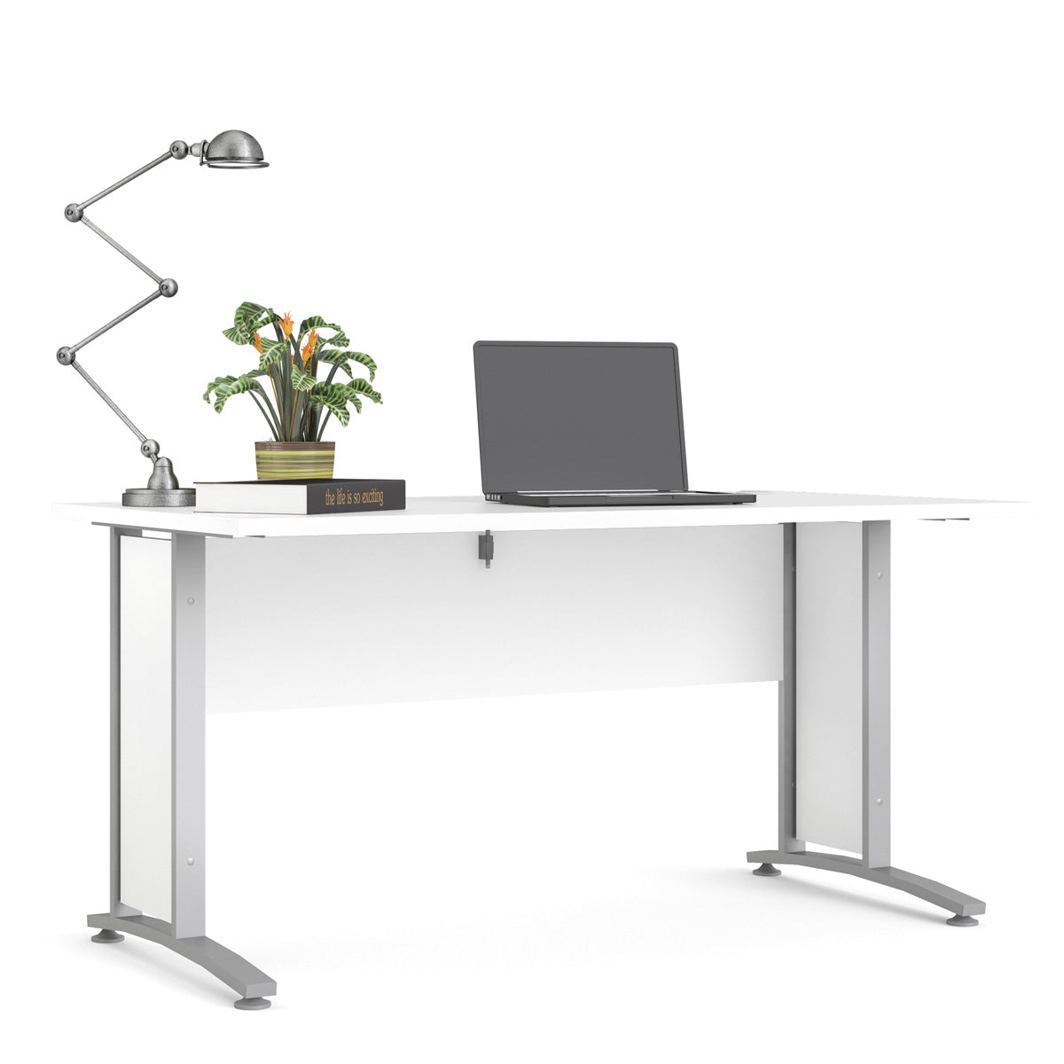Wooden Desk for Home And Office 150cm Wide in White - Prima