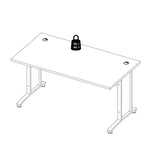 Wooden Desk for Home And Office 150cm Wide in White - Prima