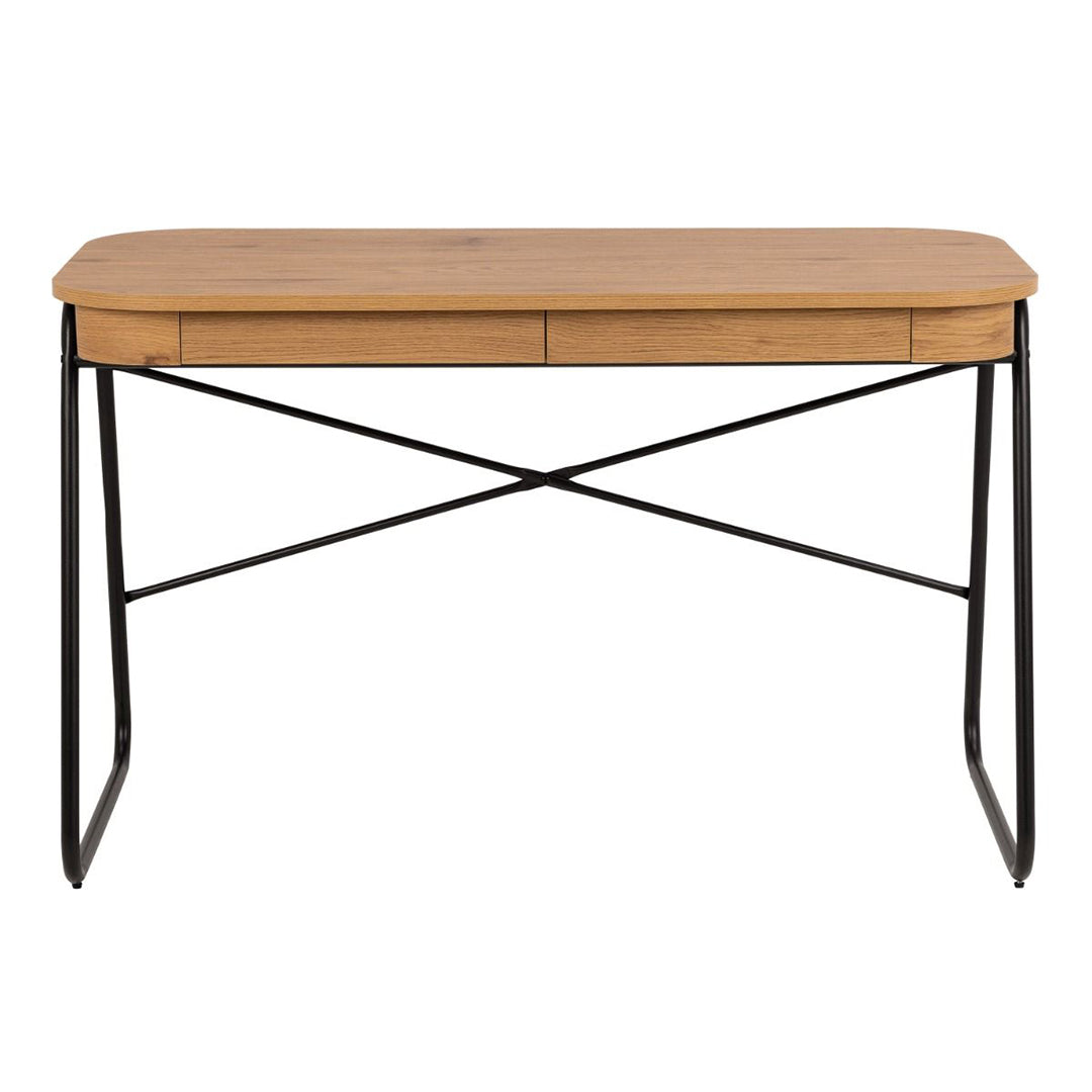 Wooden Desk for Home And Office With 2 Drawers - Blueton