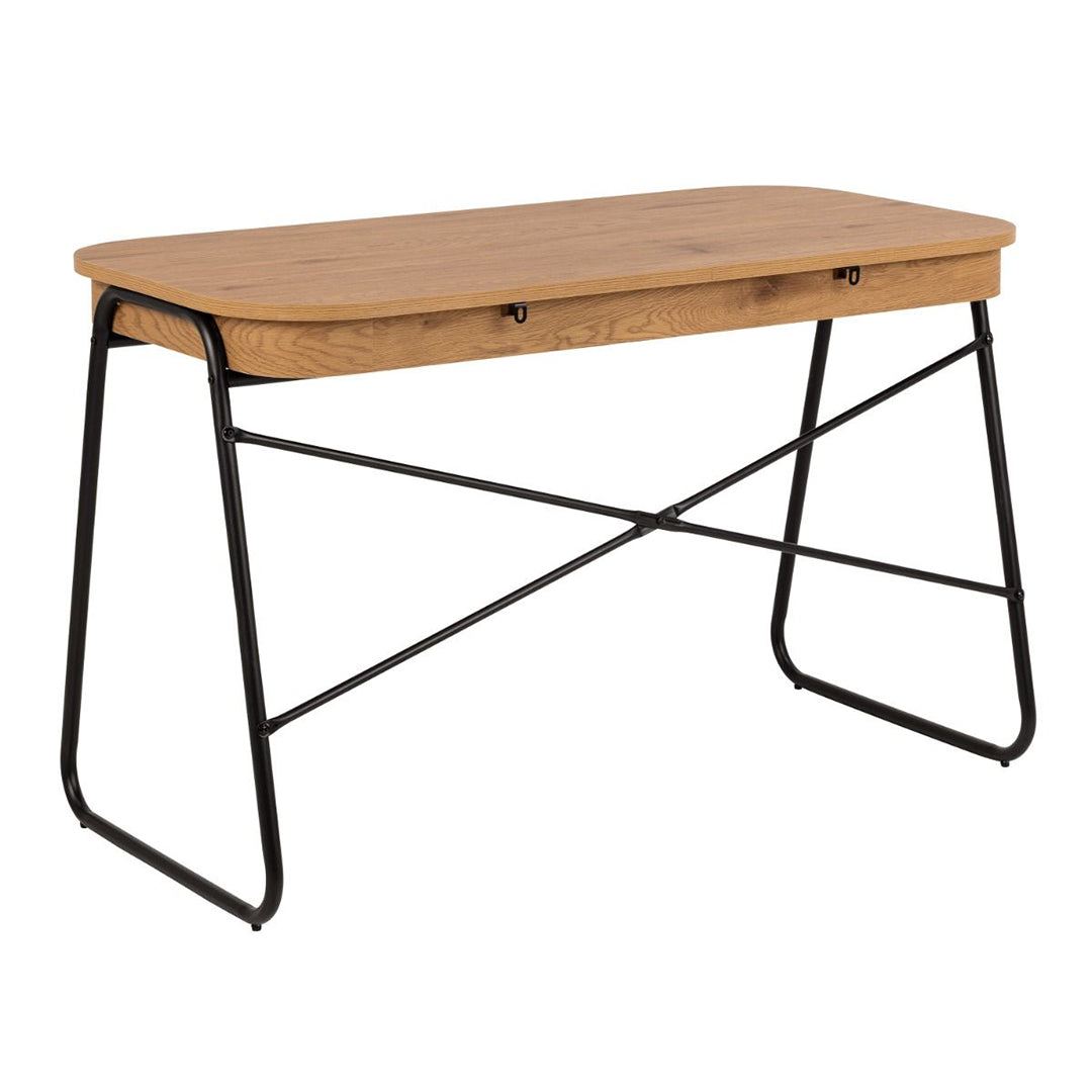 Wooden Desk for Home And Office With 2 Drawers - Blueton