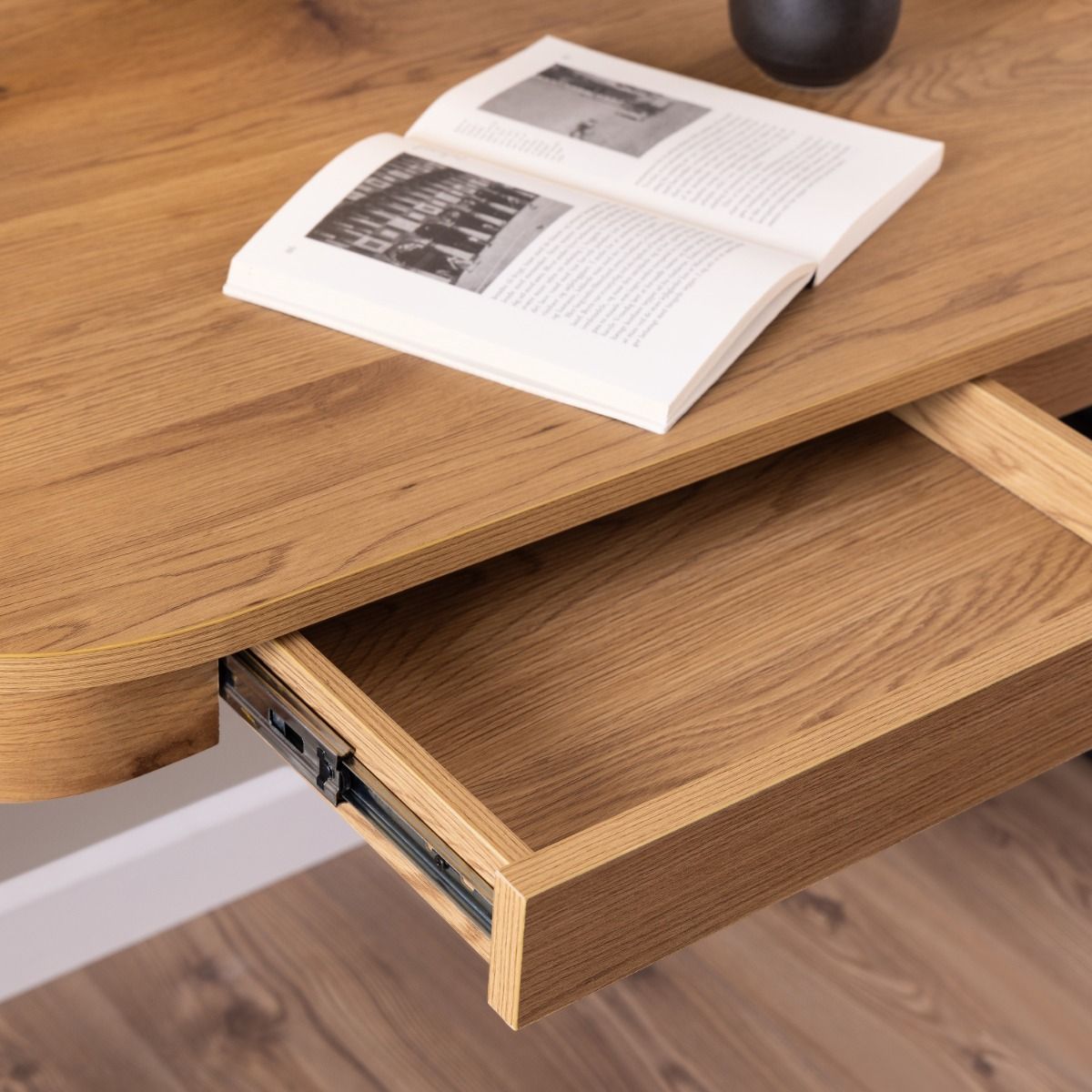 Wooden Desk for Home And Office With 2 Drawers - Blueton