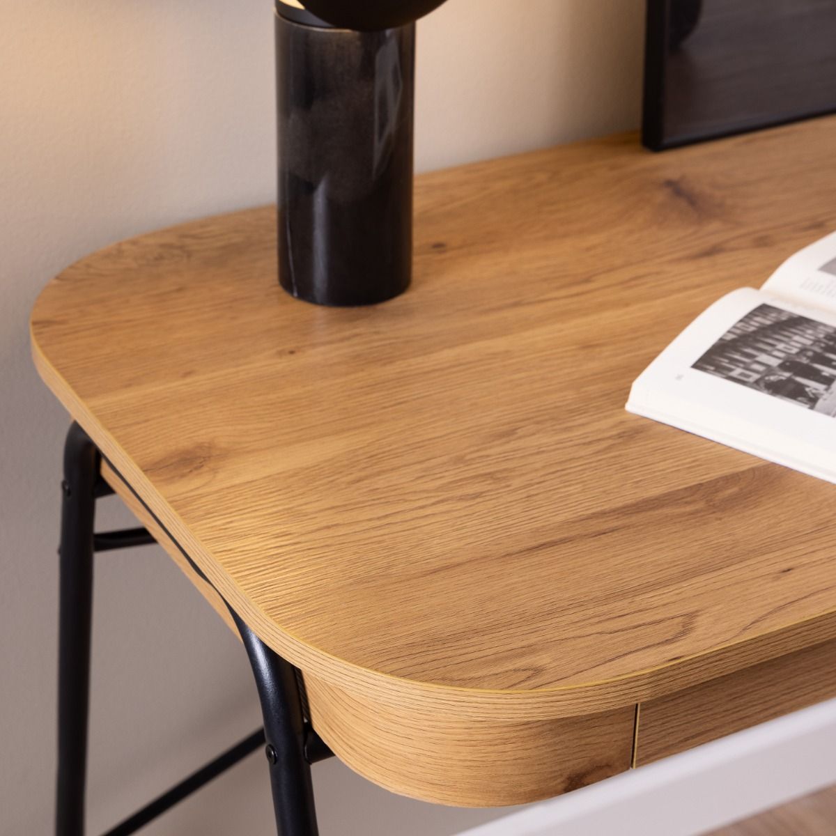 Wooden Desk for Home And Office With 2 Drawers - Blueton