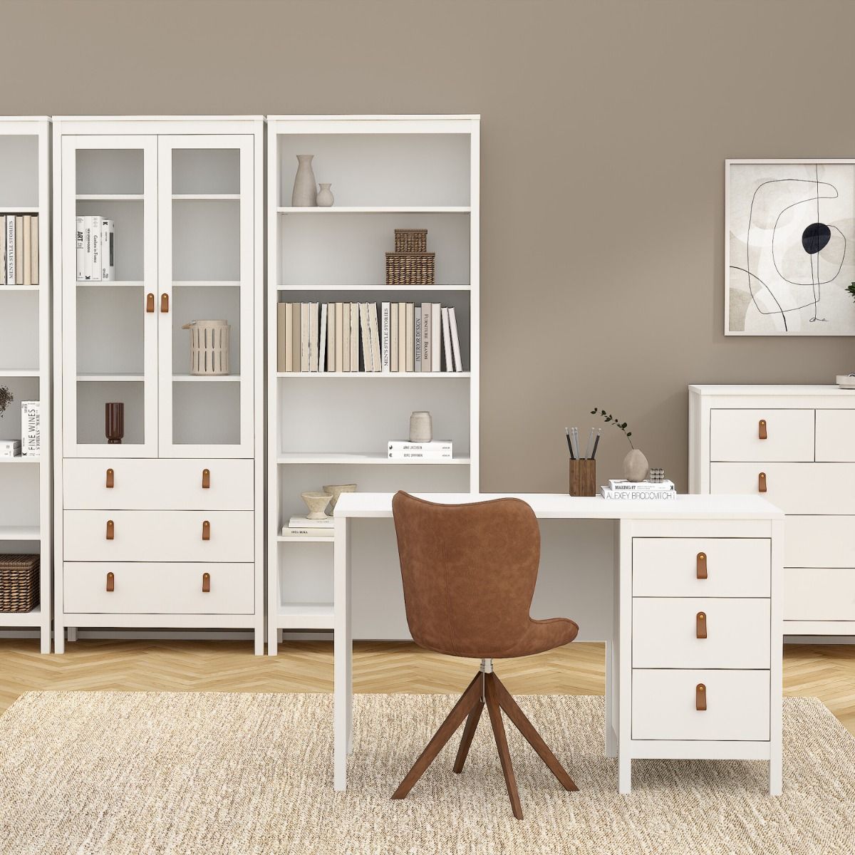 Wooden Desk for Home And Office With 3 Drawers - Barcelona