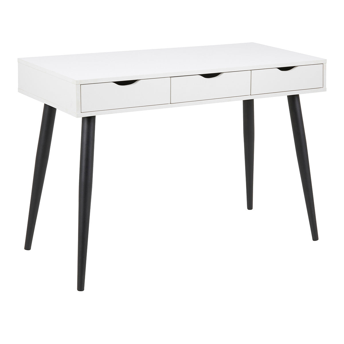 Wooden Desk for Home And Office With 3 Drawers And Black Legs - Neptun