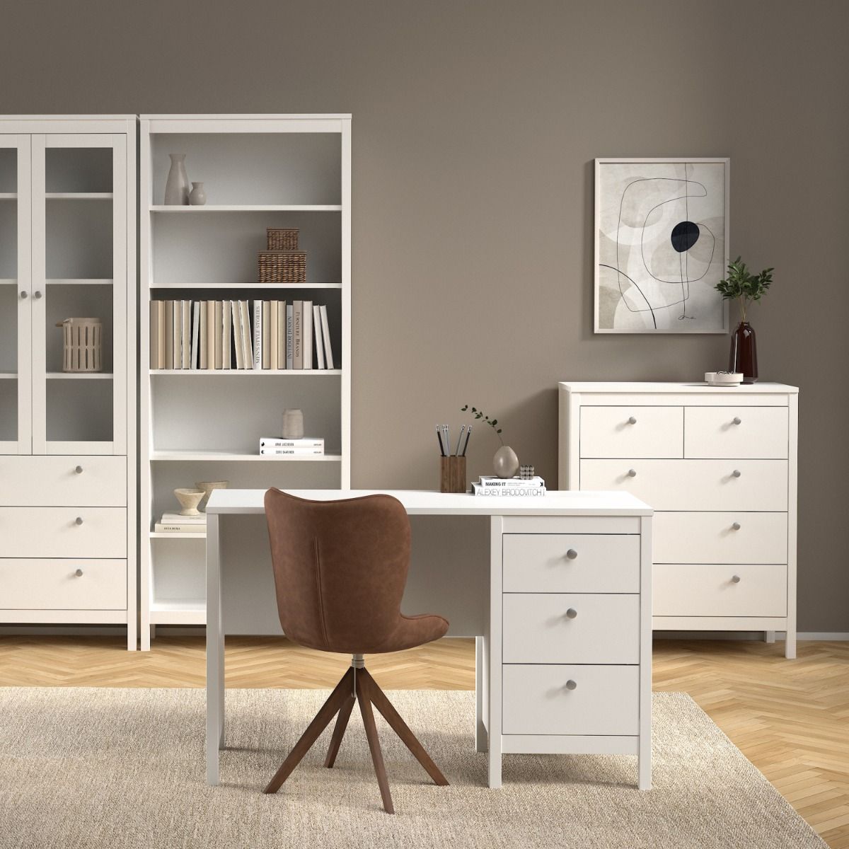 Wooden Desk for Home And Office With 3 Drawers - Madrid