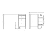 Wooden Desk for Home And Office With 3 Drawers - Madrid