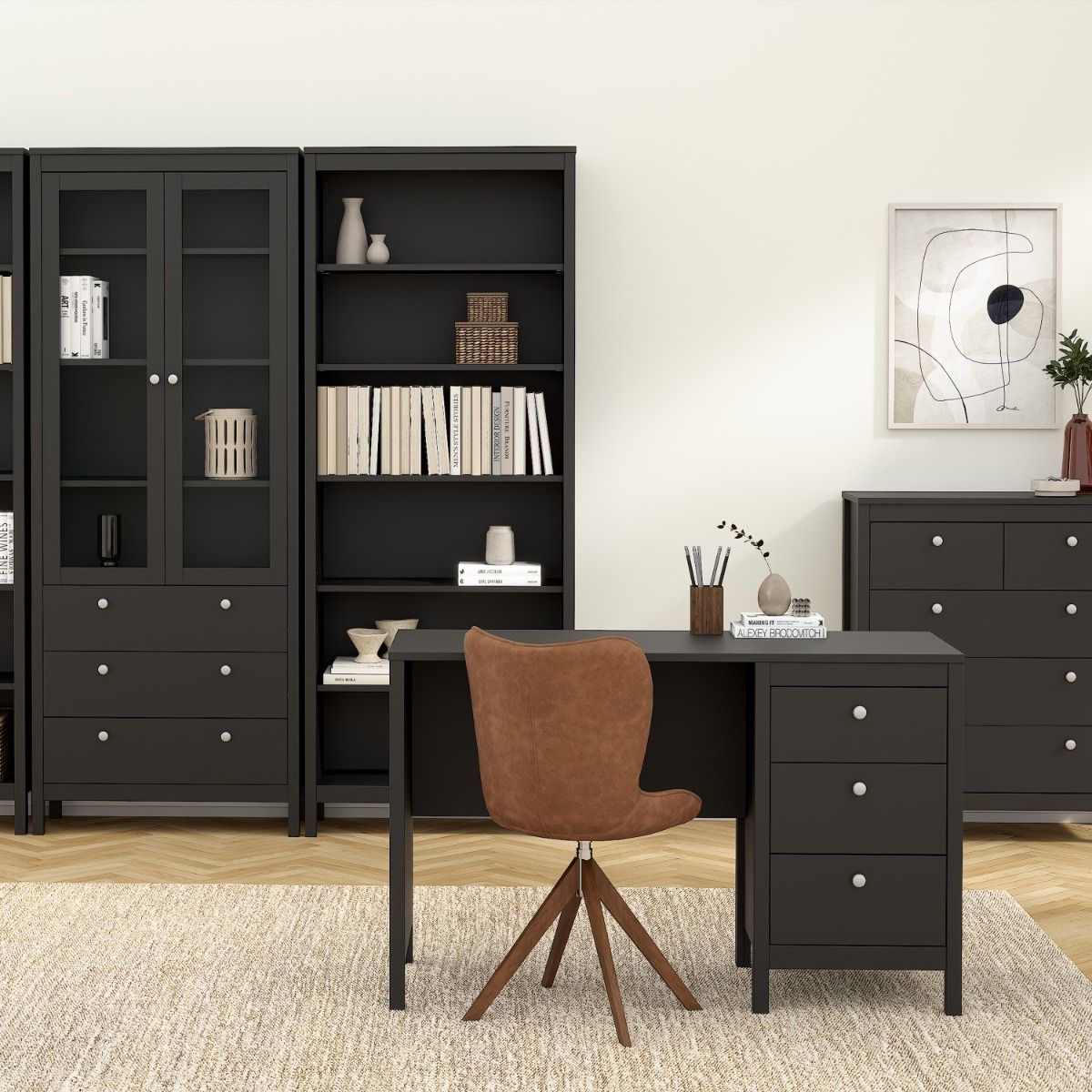 Wooden Desk for Home And Office With 3 Drawers - Madrid