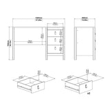 Wooden Desk for Home And Office With 3 Drawers - Madrid