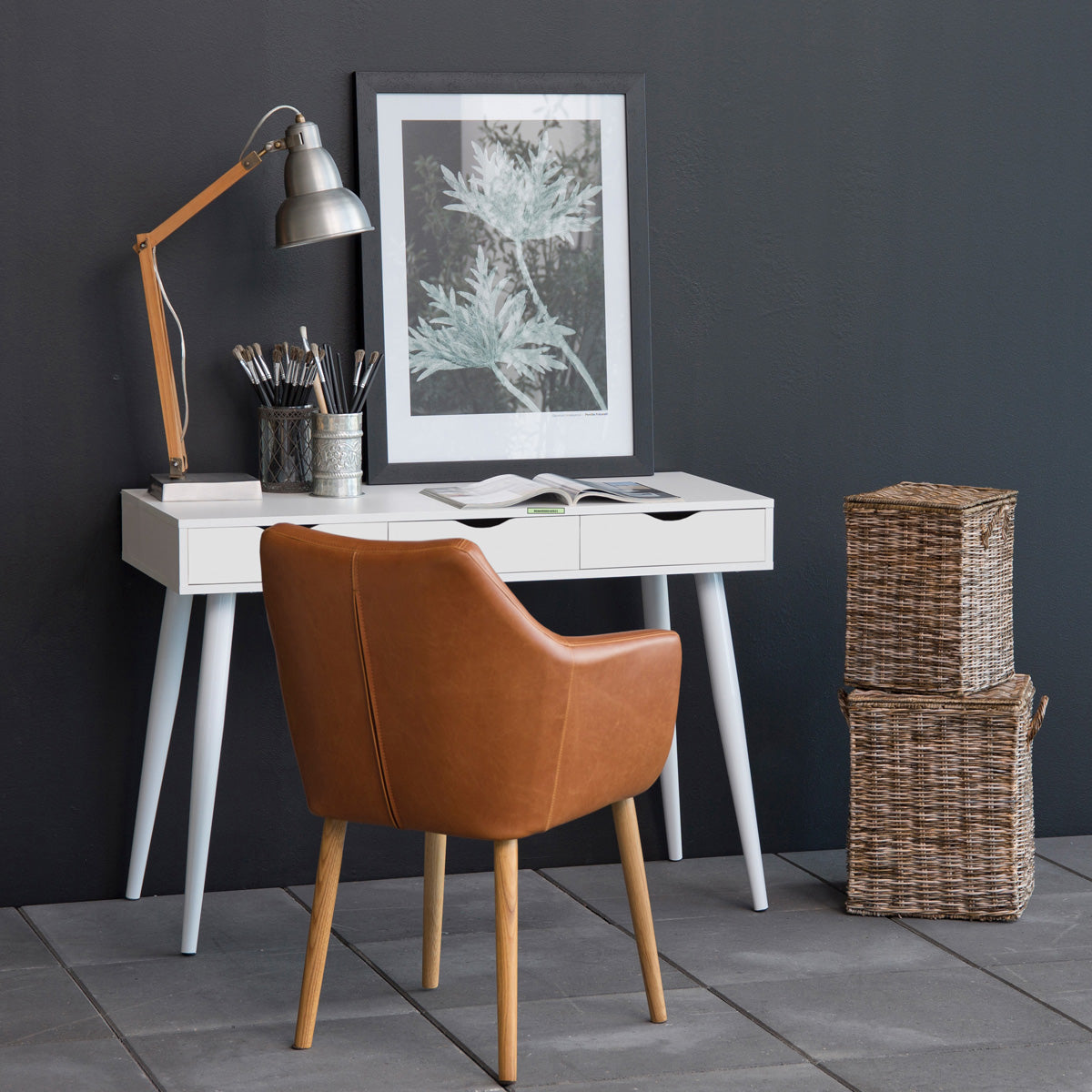 Wooden Desk for Home And Office With 3 Drawers - Neptun