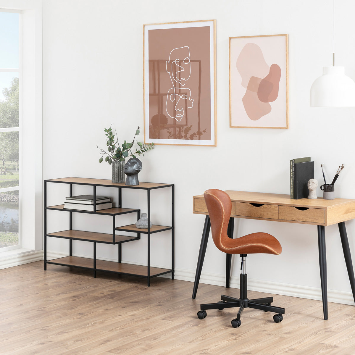 Wooden Desk for Home And Office With 3 Drawers - Neptun
