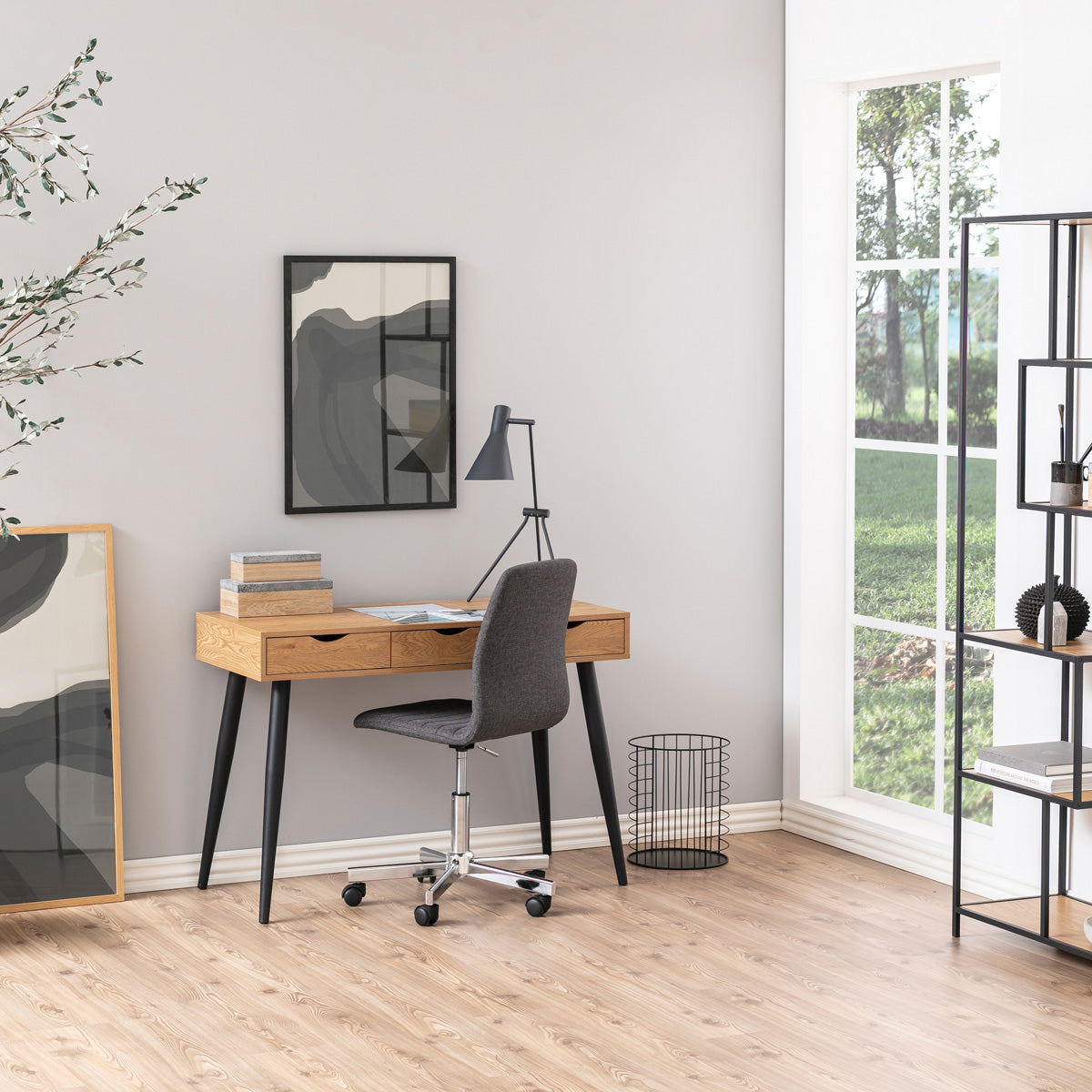 Wooden Desk for Home And Office With 3 Drawers - Neptun