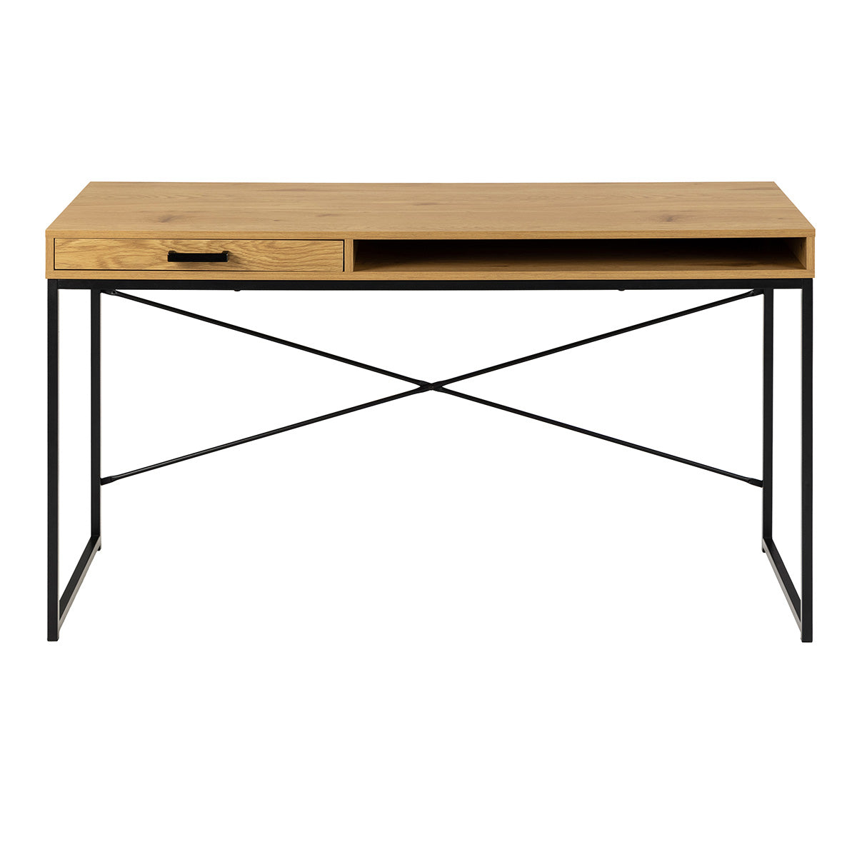 Wooden Desk for Home And Office 140cm Wide With 1 Drawer - Seaford