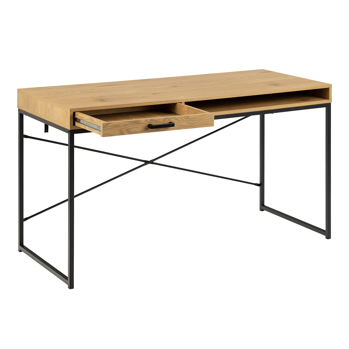 Wooden Desk for Home And Office 140cm Wide With 1 Drawer - Seaford