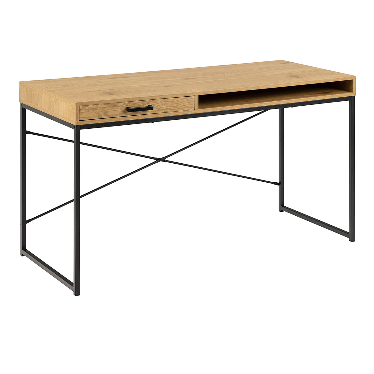 Wooden Desk for Home And Office 140cm Wide With 1 Drawer - Seaford